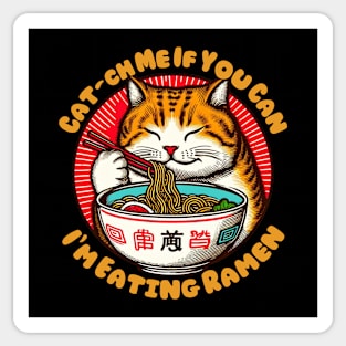 I'm eating Ramen Japanese cat Sticker